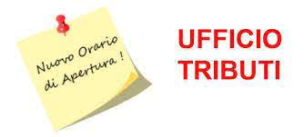 titolo immagine Immagine di Orario apertura ufficio tributi